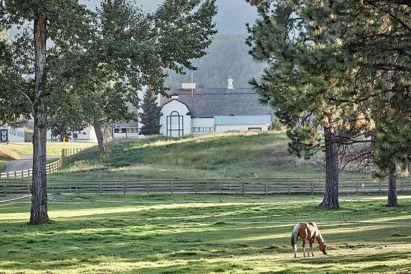 The Chief Joseph Ranch near Darby, Mont., is the filming location for the Dutton Ranch in the television streaming show "Yellowstone", seen on Sunday, Sept. 10, 2023.