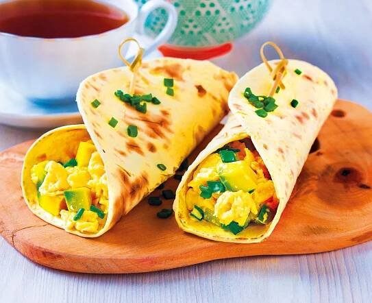 Tortilla plněná míchanými vajíčky podle Emmy Watson | TisiceReceptu.cz