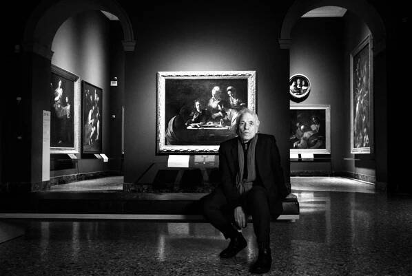Abel Ferrara reads Gabriele Tinti's poems at the Pinacoteca di Brera, Milan - purple DIARY