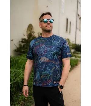Tričko pánské funkční sport Barva: modrá, Velikost: XXXXL