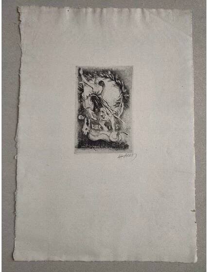 Adolf Alex Jelínek (1890 - 1957) - EX LIBRIS - lept, grafika, signováno