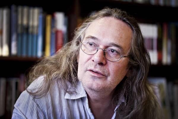 Norwegian author Ingvar Ambjørnsen discusses the literary season and his new book, in Oslo, Dec. 9, 2012