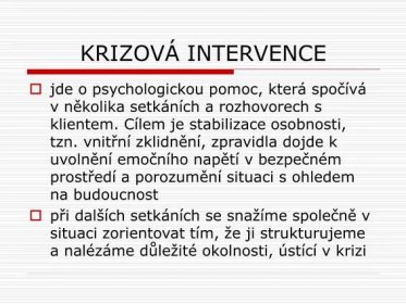 PPT - KRIZOVÁ INTERVENCE PowerPoint Presentation, free download - ID:3029939