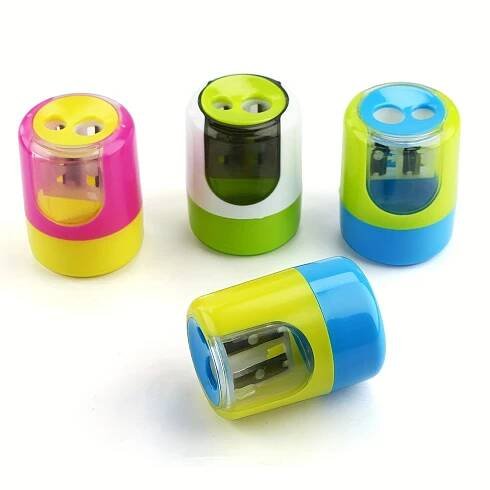 Luxury Thickened Color-Matching * * Supplies Double Hole with Storage Pencil Knife, * with Bullet Tip Eraser 784A