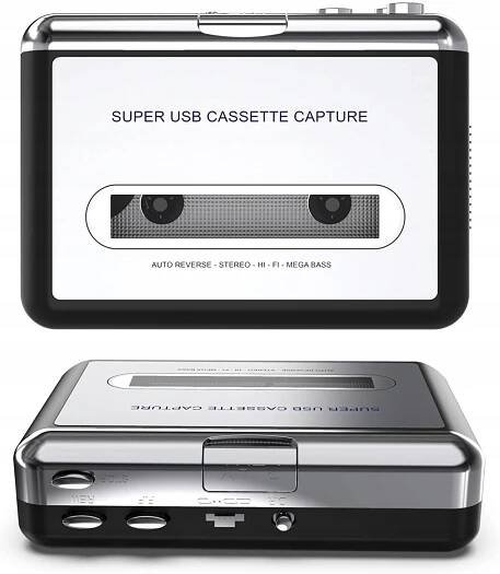 Walkman, Kazetový přehrávač, Kaset, Přenosný RETRO konvertor + sluchátka Stav balení originální