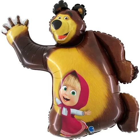 SMART BALLOONS Balónek foliový - Máša a medvěd - 107 cm
