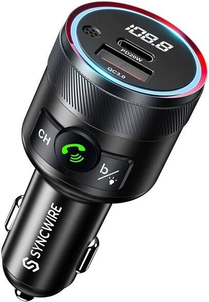 Bluetooth adaptér (do auta) SYNCWIRE Bluetooth 5.1 FM vysílač vítěz testu 2025 koupit