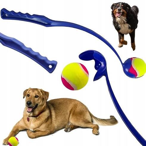 VRHAČ MÍČKŮ PRO PSY RUČNÍ + MÍČEK SADA VRHAČŮ 48 CM