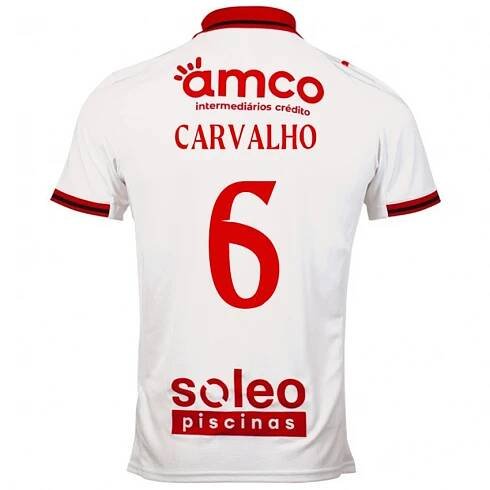 Dámské Vitor Carvalho #6 Bílá Červená Daleko Hráčské Dresy 2025/26 Dres