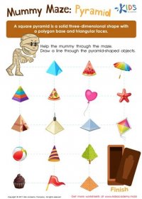 Pyramid geometry worksheet PDF