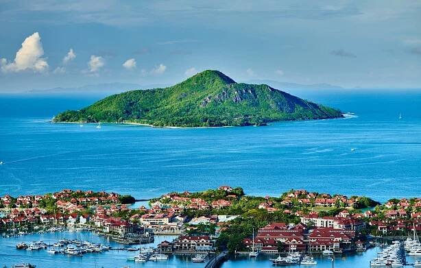 Overlook of Eden Island, Seychelles, Mahe island
