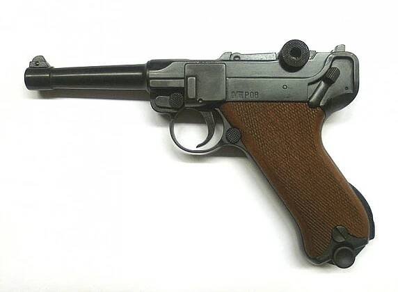 Plynová pistole cuno melcher parabellum luger p08 černá cal. 9mm