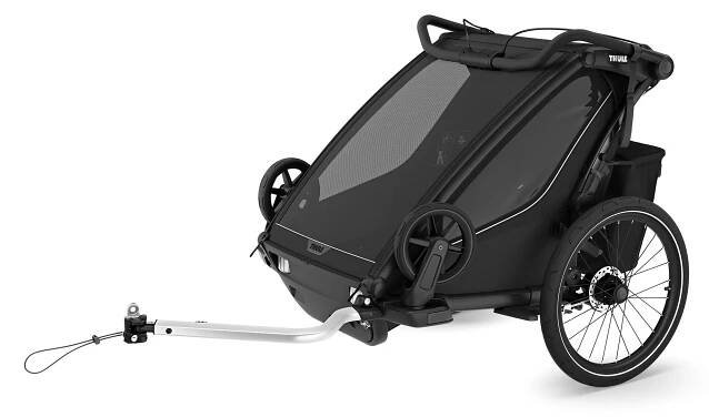 Akční set Thule Chariot Sport 2 double Black + Thule Chariot jogging Kit Double