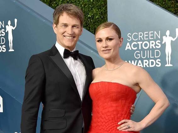 Stephen Moyer and Anna Paquin attend the 26th Annual Screen Actors Guild Awards on January 19, 2020 in Los Angeles, California. 