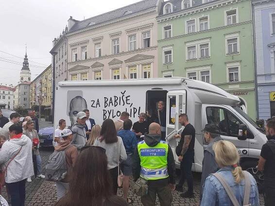 Andrej Babiš v rámci předvolební kampaně v Opavě. 23. srpna 2022, Opava.