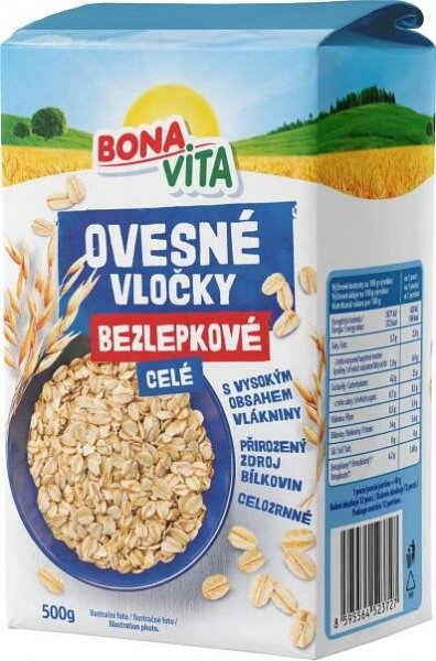 Bonavita Bezlepkové celé ovesné vločky 500 g od 29 Kč