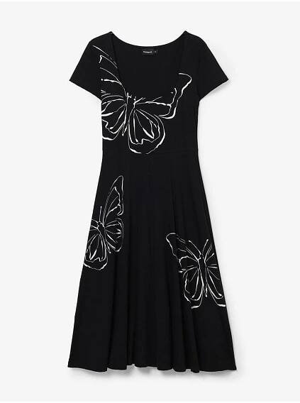 Šaty Desigual 24WWVK66 2000 VEST RALEIGH 2000 BLACK