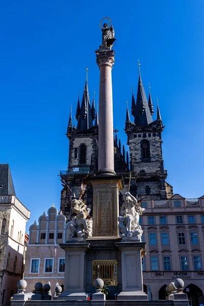 Fotografie - Mariánský sloup, morový sloup, Staroměstské náměstí, Praha - 27.02.2025