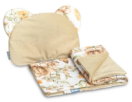 Sensillo Velvet Set sada do kočárku s oušky Square Beige od 314 Kč