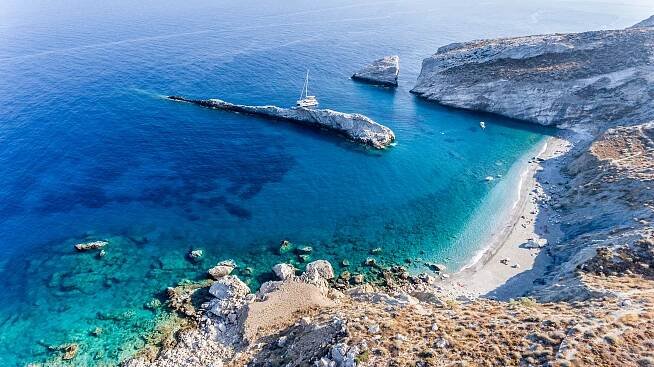 Little-known Greek island just like Santorini where the locals go on holiday to avoid the crowds...