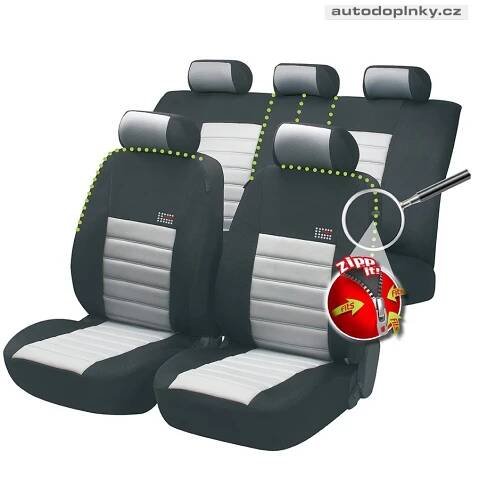 Autopotahy SportSpeed Zipp-It - šedo/černé | Autodoplňky.cz - Tuning shop
