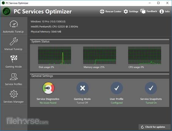 PC Services Optimizer Screenshot 1