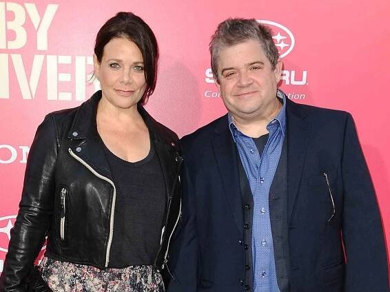 Meredith Salenger and Patton Oswalt attend the premiere of "Baby Driver" at Ace Hotel on June 14, 2017 in Los Angeles, California