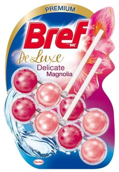 Bref DeLuxe Premium Delicate Magnolia, tuhý WC blok 2 x 50 g