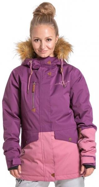 Dámská SNB & SKI bunda Meatfly Athena Premium, Plum/Dusty Rose