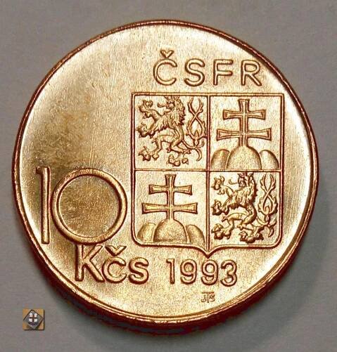 ČSFR - 10 Korun 1993 Masaryk MR, 0/0 - Numismatika