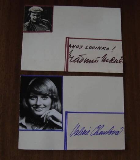 Originál autogram Vladimír Menšík a Valerie Chmelová