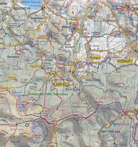 mapa Sudety Zachodnie 1:75 t.