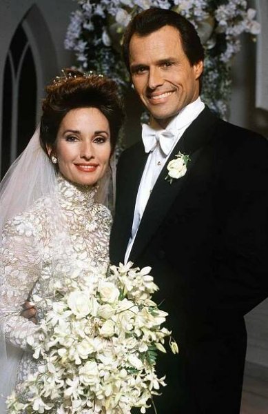 Erica (Susan Lucci) and Dimitri (Michael Nader) held their wedding at Wildwind, the groom's gothic estate, on July 1, 1993 on Disney General Entertainment Content via Getty Images Daytime's 