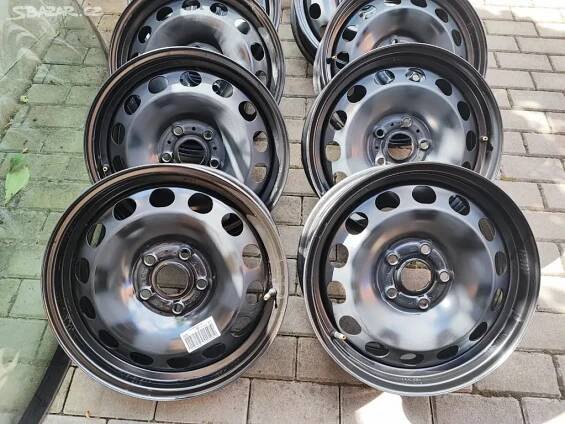 Plechové disky VW 16 ET46 6,5J 5x112 R16 R - Traplice - Bazar
