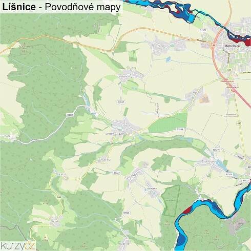 Líšnice - mapy | Kurzy.cz