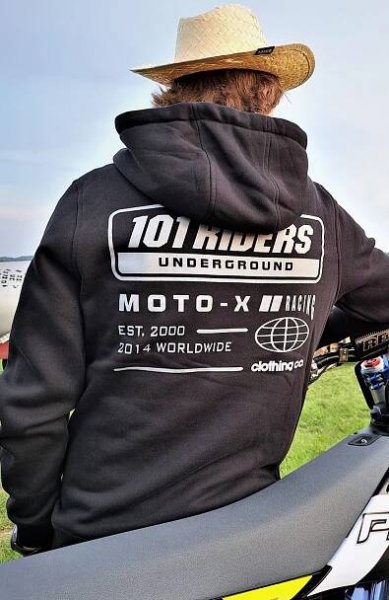 mikina MOTO SPEC HOOD, 101 RIDERS (černá) | ACI - Auto Components International