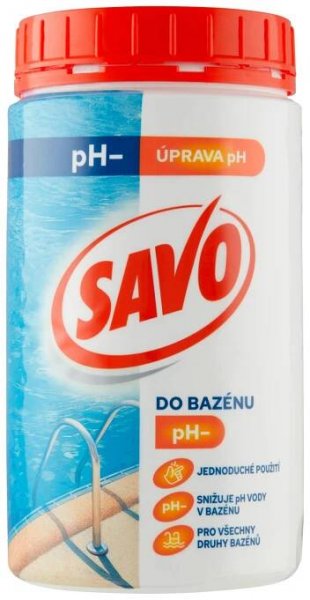 SAVO pH- pro úpravu pH v bazénu 1,2 kg
