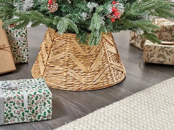 Kryt na stojan vánočního stromku SAPIN Vodní hyacint Přírodní 50 cm | Beliani.cz 