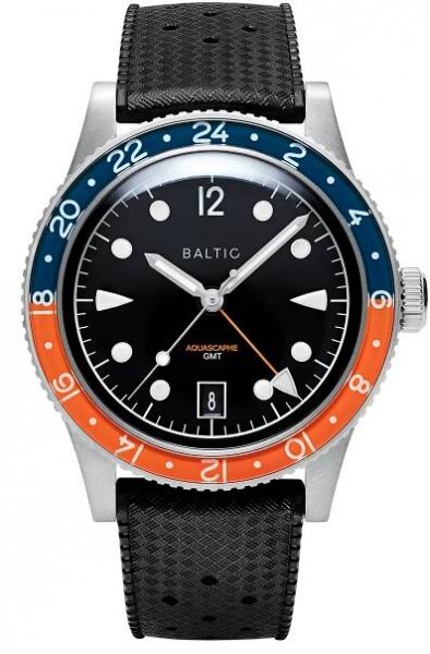 Baltic Aquascaphe GMT Orange is the best GMT watch under $1000, shown on a white background, one of the Best Watches Under $1,000 of 2024