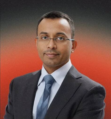 Srikanth Iyengar- CEO of upGrad in a professional black and white portrait