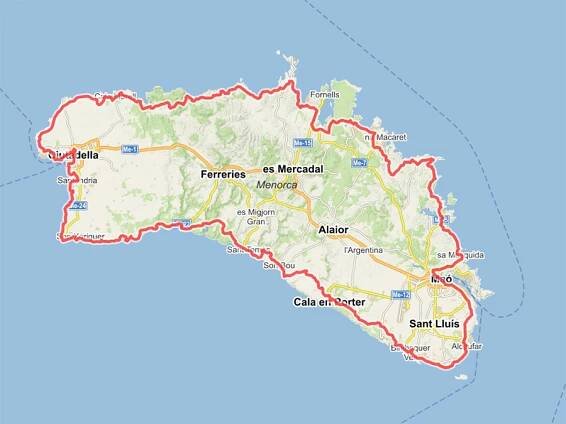 Mapa-dalkovy-trek-Menorka-GR223 – Gramino