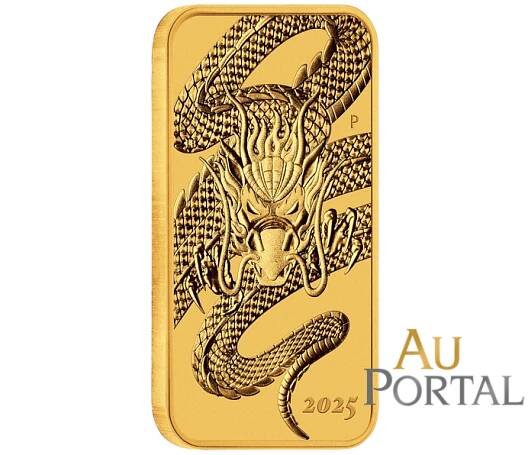 Zlatá mince 1 Oz Dragon 2025 Rectangular (Obdélník)