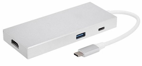 T1 USB C Hub Type-C 3.1 to HD 4K Adapter SD/TF Card Reader with Type C Charging Port 3 USB 3.0 Ports for MacBook and MacBook