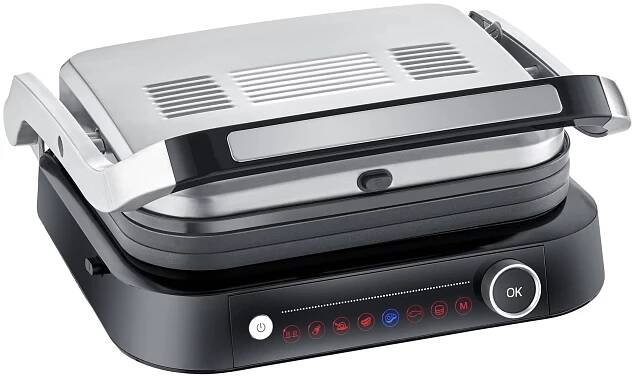 Severin KG 2395 stříbrná / Elektrický gril / 2000W / grilovací plocha 31.3 x 24.5 cm