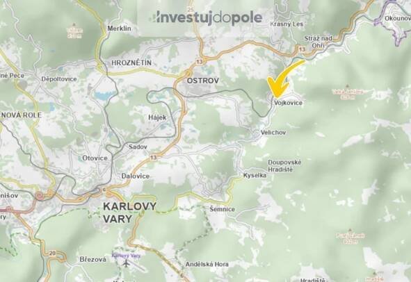 Prodej pozemku 1267 m², Vojkovice