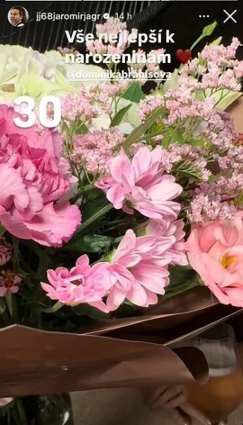 Jágrova Dominika slaví 30! Láskyplné gesto od Jardy