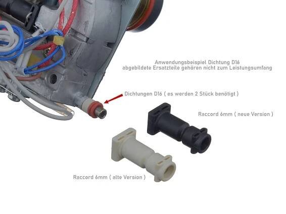 Dichtungen Verbinder Raccord DeLonghi ESAM 6mm
