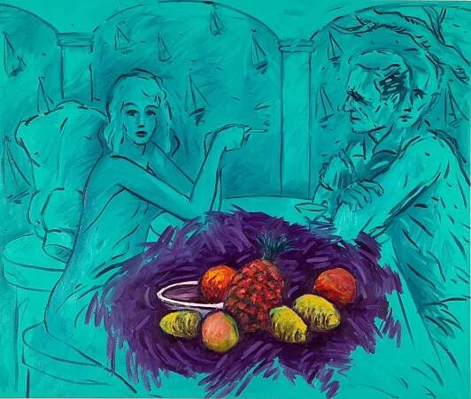 Tasters, 1982 oil on canvas 55 x 65 inches