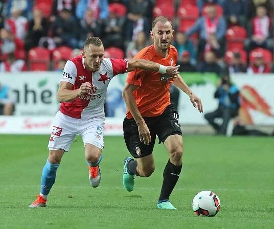 Zápas fotbalové Fortuna ligy - SK Slavie Praha - FC Viktoria Plzeň v Edenu 1.září.