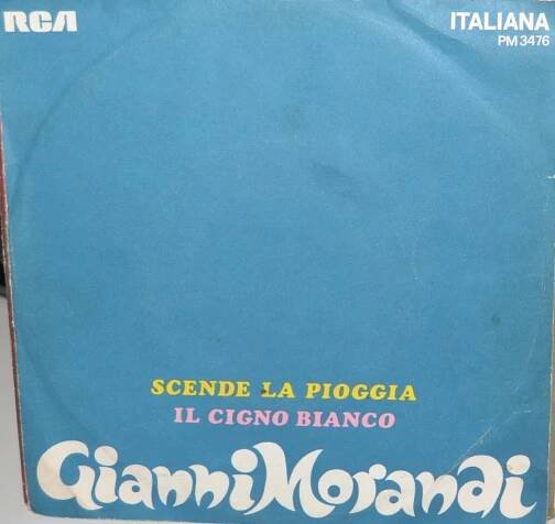 SINGL SP: GIANNI MORANDI - SCENDE LA PIOGGIA / IL CIGNO BIANCO; RCA IT - Hudba